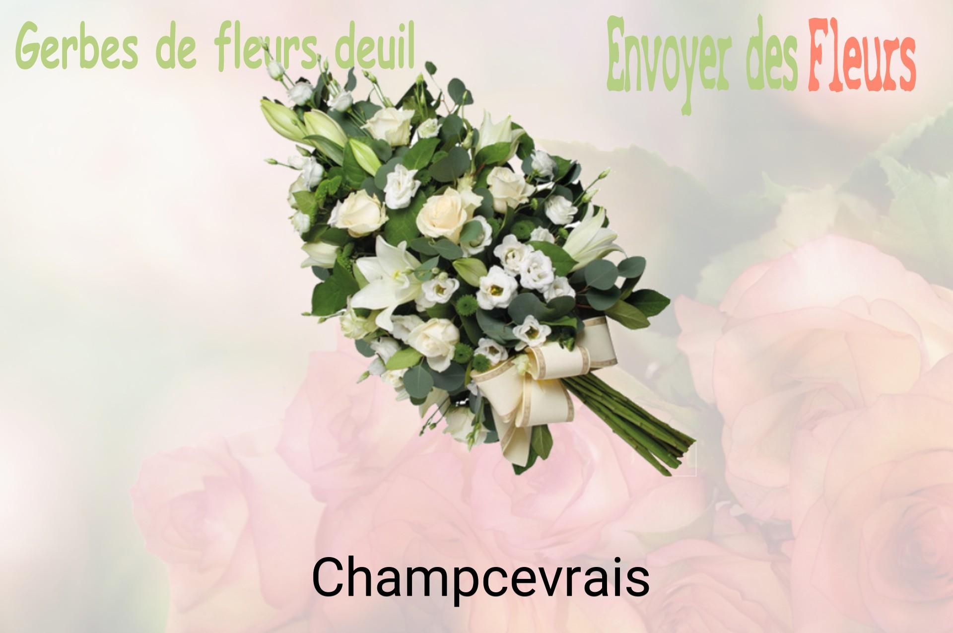 Gerbe de fleurs de deuil livrée à Champcevrais